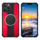 Mobile  Phone  Case Color-blocking Strip Brushed Anti-fall Protective Cover For Iphone13pro Black red black_iPhone13Pro