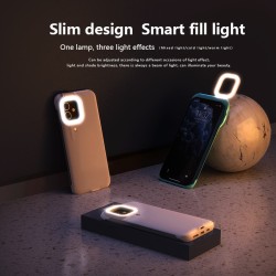 Mobile Phone Protective Case With Night Selfie Fill Light Suitable For Iphone12 white_iPhone 12/12pro