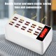 20-Ports Max 100W USB Hub Phone Charger Multiplie Devices Charging Dock Station Smart Adapter EU Plug