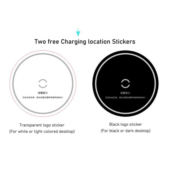 25mm Wireless  Charger Desktop Fast Charging Hidden Embedded Wireless Charger 10W with adapter