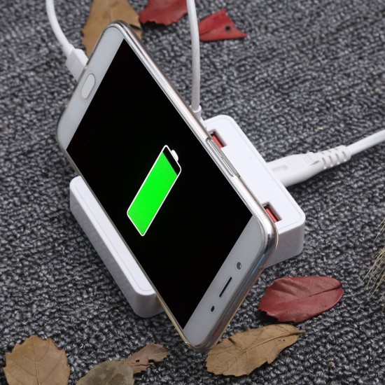 4 USB Ports Mobile Phone Travel Charger Fast Charge Multi-port Smart Bracket USB Charger EU Plug