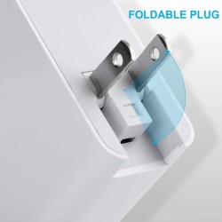 51w Qc3.0 High-power Usb Multi-port Fast Charger With Foldable Plug Mobile Phone Charger white