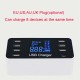 8 Port USB Type C 5V/8A Socket Charger with Voltage Current LCD Display for Smart Mobile Phone Tablet PC  AU plug