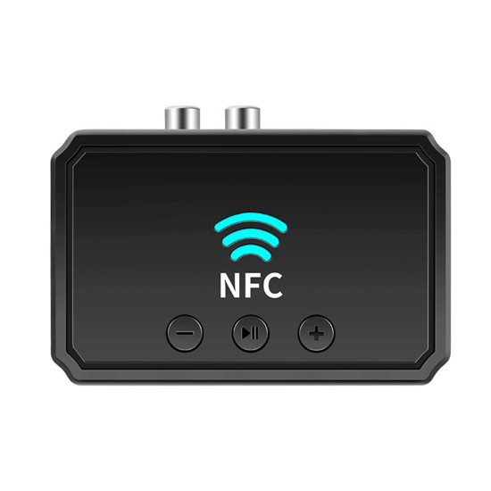 Bluetooth Audio Receiver Nfc Wireless Speaker with 2 Audio Adapter Black