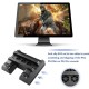 Compatible For Ps4 Cooling Base + Handle Dual Charging Vertical Stand With Smart Cooling Bracket Portable Charger With Non-slip Bottom black