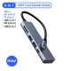 Dj1008 6-in-1 Usb  C  Hub, Usb C To Hdmi-compatible Usb Tf Sd Adapter, Compatible For Macbook/pro/air/ Android Phone/ Laptops/ Tablet grey