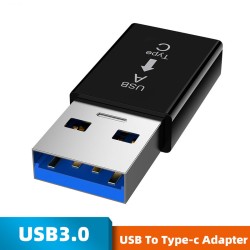 High Speed Adapter Type-C to USB 3.0 a Converter Conversion Interface  for Connecting a Computer to a Mobile Phone black