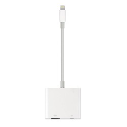 Projector Converter Adapter for IPhone 8-pin to HDMI Cable white
