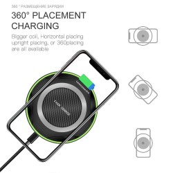 QI 10W Fast Wireless Charger Charging Pad for Huawei P30/Mate 20 Pro Samsung S10 black