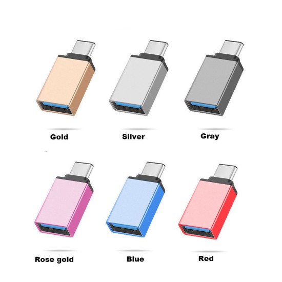 USB-C Type C 3.1 Male to USB 3.0 Type A Female Adapter Sync Data Hub OTG  Silver
