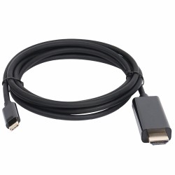 USB-C Type C USB 3.1 to HDMI 4k 2k HDTV Cable for Galaxy S8 S8+ Plus Cell Phone USB C to HDMI Adapter Cable black