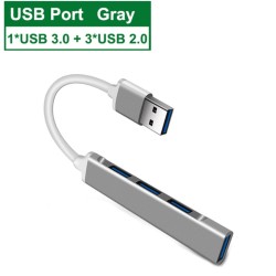 Usb C Hub 3.0 Type C 3.1 4-port Distributor OTG Adapter For Lenovo Macbook Pro 13 15 Air Pro Computer Accessories Silver type-C3.1 interface