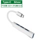 Usb C Hub 3.0 Type C 3.1 4-port Distributor OTG Adapter For Lenovo Macbook Pro 13 15 Air Pro Computer Accessories Silver type-C3.1 interface