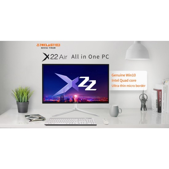 X22 Air A8 White Ultra Thin Computer AMD Quad-Core 7410 128G SSD Hard Disk 4G DDR3 Memory Silver_US Plug