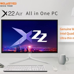 X22 Air V2 White 21.5 inch Computer Intel Quad Core J3160 128G SSD 4G DDR3 RAM Memory Smart TV Silver_US Plug