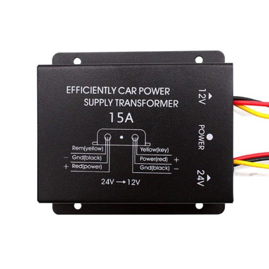 10a Car Power  Converter Transformer Adapter 24v To 12v Automatic Protection Functions Step-down Converter For Trucks Lorry Bus Van 10A