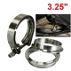 3.25Inches SUS 304 Stainless Steel Exhaust V Band Clamp Kit V-Band Vband Male Female Design