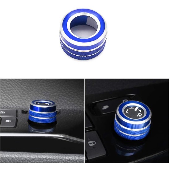 5pcs Center  Console  Knobs  Ac  Air  Conditioning  Button+audio+function+rear  Mirror  Knob  Cover Trim For Camry 2018 2019 2020 Blue