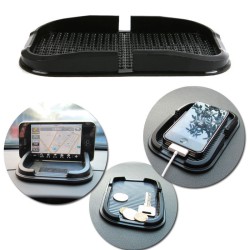Car Dashboard Anti Slip Pad Rubber Mobile Phone Holder Skidproof Grip Mat for GPS DVR Black