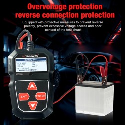 Kw208 Car Battery Resistance Detector Automatic Diagnostic Scanner Load Tester Analyzer Black