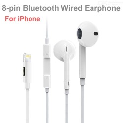 2-in-1 Wired Bluetooth Earphones with Mic Charging Function Stereo Headphones for iPhone 8 7 6s Plus XS Max XR - Free shipping - DealExtreme