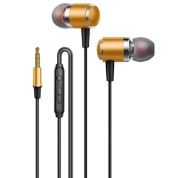 3.5mm in Ear Headset Bass Music Earphones Wire-controlled Smart Calling Headphones with Microphone for Android V2 Red