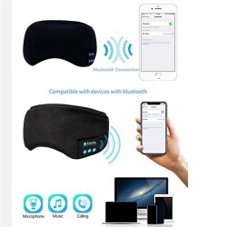 3D Eye Mask Sleep Headphones Wireless Bluetooth-compatible 5.0 Music Smart Answering Phone Shading Goggles Headset gray