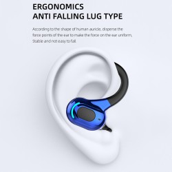 5.2 Bluetooth-compatible Wireless Earphone Waterproof Subwoofer Sports In-ear Headphone White