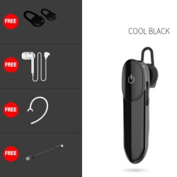 D16 Car Wireless Bluetooth-compatible  5.0  Earphones Mini Business Large-capacity Car Driving Headset Earbuds With Microphone white