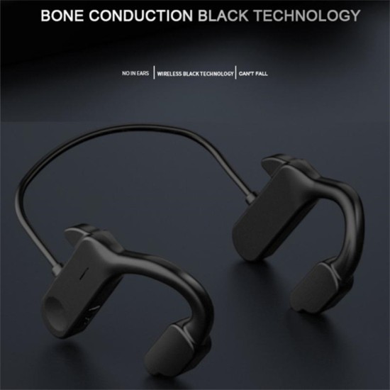 F3 Bone Conduction Bluetooth-compatible  5.2  Earphones Outdoor Wireless Sports Business Headphones Hands-free Hanging Ear Headset black