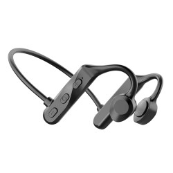 K69 Bone Conduction Bluetooth Headset Wireless Binaural Business Earphone Waterproof Sports Running Earbuds Black
