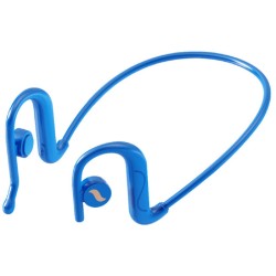 K89 Bluetooth 5.0 Headset Stereo Bone Conduction Hanging Ear Type Colorful Lights Business Sports Earphone Peacock Blue