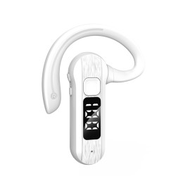 M26 Air Conduction Bluetooth Headset Digital Display Voice Control Answering Sports Business Earphone White