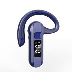 M26 Air Conduction Bluetooth Headset Digital Display Voice Control Answering Sports Business Earphone Blue
