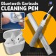 Portable Bluetooth-compatible Earplug  Cleaning  Pen High-density Brush Metal Nib Computer Mobile Phone Keyboard Cleaning Brush Black boxed