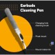 Portable Bluetooth-compatible Earplug  Cleaning  Pen High-density Brush Metal Nib Computer Mobile Phone Keyboard Cleaning Brush Black set
