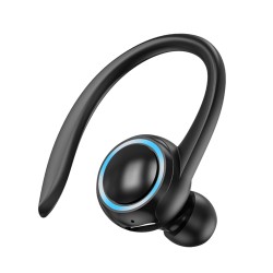 T10 Wireless Bluetooth 5.2 Earphone Hanging Ear Sports Waterproof Earbuds Noise-cancelling Business Headset Black