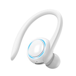 T10 Wireless Bluetooth 5.2 Earphone Hanging Ear Sports Waterproof Earbuds Noise-cancelling Business Headset White