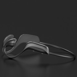 Wireless Bluetooth-compatible  Headphones Surround Sound Bone Conduction Waterproof Noise Reduction Earbuds Earphone Cool black and gray
