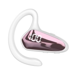 Yx02 Wireless Bluetooth Headset Digital Display Bone Conduction Concept Business Ear-mounted Earphones White Pink