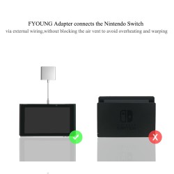 1080P 4K Adapter for HDMI Switch USB Type-C HDMI Converter Type-C Hub Adapter For Home TV PC Video Player black
