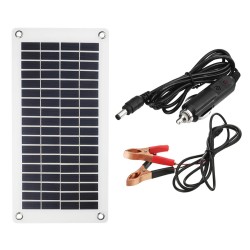 10w 18v Portable Solar Panel Battery Charger Solar Powered Charging Device for 12v Car Rv Battery Black