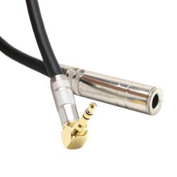 3.5 Male Plug Jack Stereo to 6.35 Female Stereo Extension Cable Angled Audio Line cable As shown
