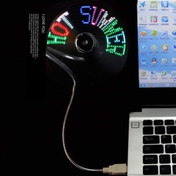 Usb Fan Led Rgb Light Programmable Fans Flexible Gooseneck Diy Message Mini Usb Cooling Cooler For Pc Laptop Notebook USB Programmable Fan