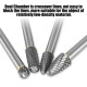 4 Pcs/set 6" Long Reach Rotary  File  Set Rotary Burr Double Cut Tungsten Carbide Bit 1/4" Handle 4-piece set of extended tungsten steel grinding head