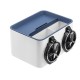 Car Tissue Box Armrest Water Cup Holder Phone Holder Adjustable Strap Storage Box Blue