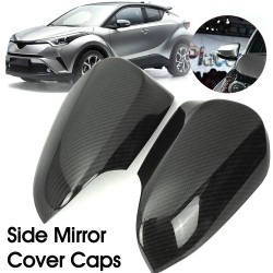 Carbon Fiber Style Car Rear View Wing Mirror Cover Trim Look Side Wing Mirror Cover Caps For Toyota C-HR CHR