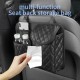 PU Leather Car Storage Bag Auto Interior Seat Back Organizer Tissue Holder Black
