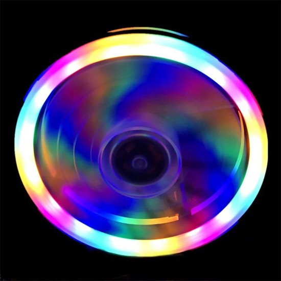 120mm 4pin RGB Case Cooling Fan Colorful Blue-red-white Fluid Bearing Led Cooler Fan Radiator Heat Sink Colorful
