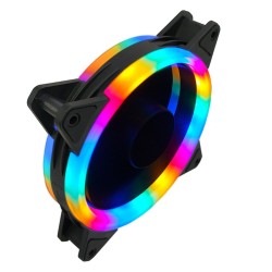 120mm 4pin RGB Case Cooling Fan Colorful Blue-red-white Fluid Bearing Led Cooler Fan Radiator Heat Sink Colorful